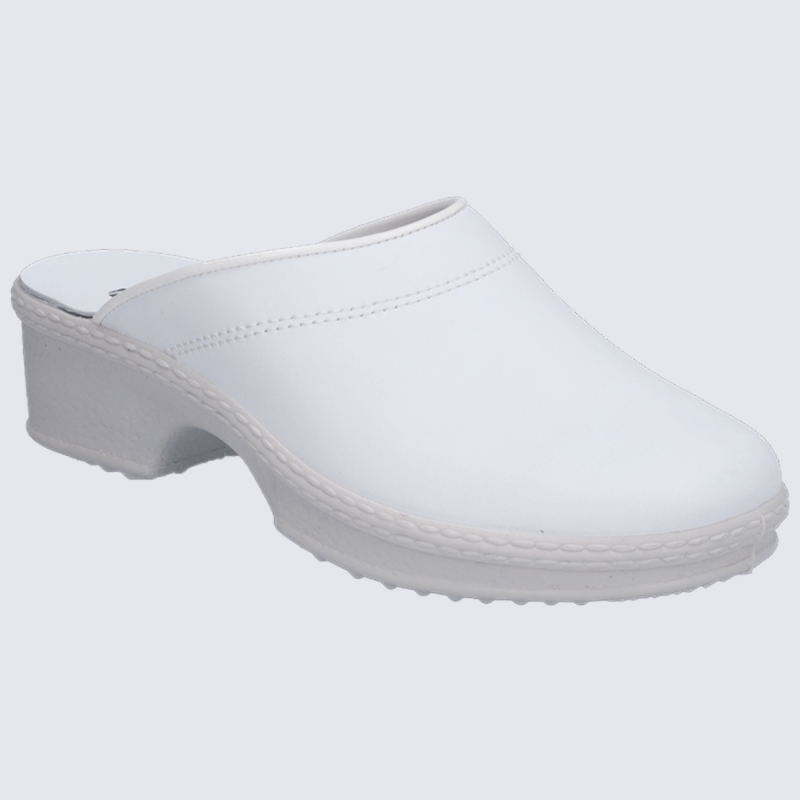 Mules Westland by Josef Seibel, mules confort homme en cuir blanc