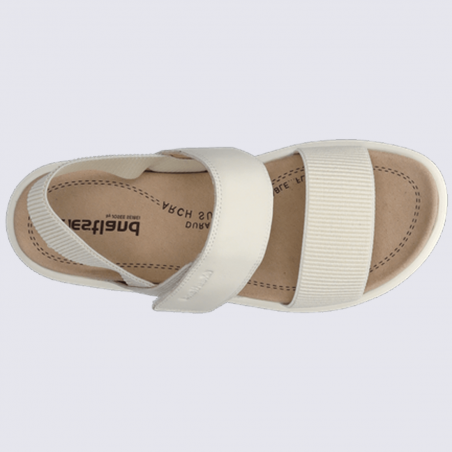 Sandales Westland by Josef Seibel, sandales velcro femme en cuir blanc