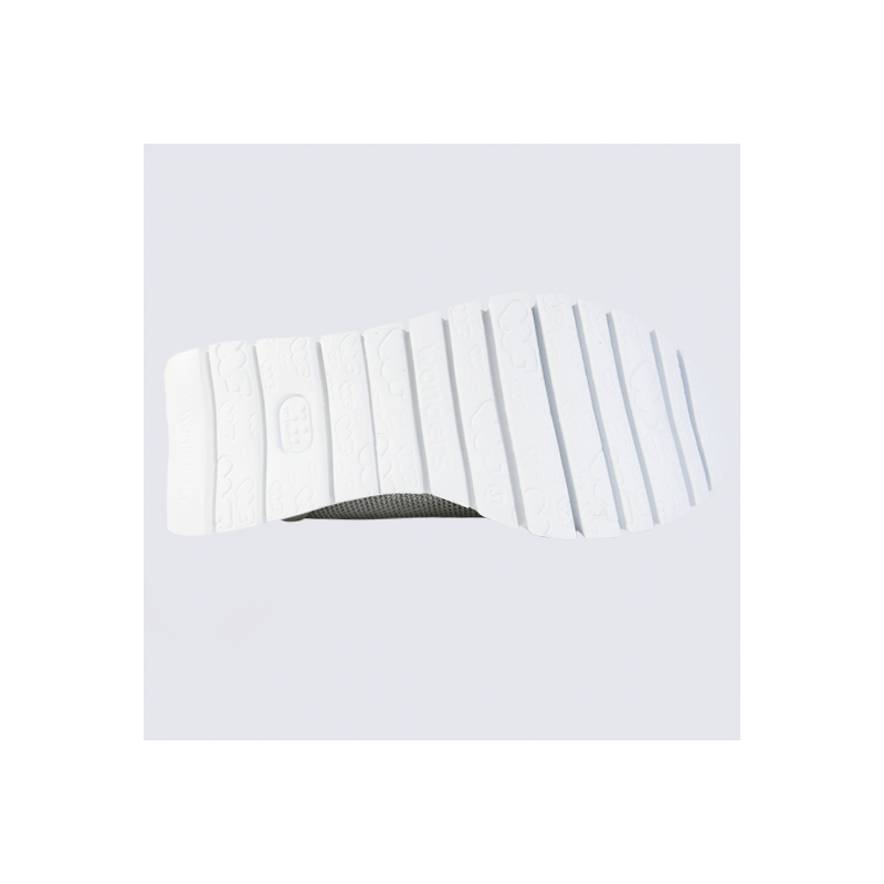 Mocassins Wonders, mocassins pompon tendances femme en cuir et maille blanc