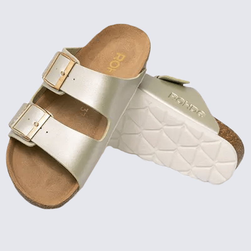 Mules Rohde, mules à deux brides brillante femme vert