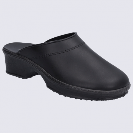 Mules Westland by Josef Seibel, mules confort homme en cuir noir