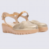 Sandales Wonders, sandales fermées tendances femme en cuir doré Sandales Wonders, sandales fermées tendances femme en cuir doré