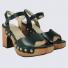 Sandales Wonders, sandales cloutées tendances femme en cuir noir Sandales Wonders, sandales cloutées tendances femme en cuir noir