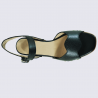 Sandales Wonders, sandales cloutées tendances femme en cuir noir Sandales Wonders, sandales cloutées tendances femme en cuir noir