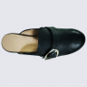 Mules Wonders, mules à talon fermées femme en cuir noir Mules Wonders, mules à talon fermées femme en cuir noir
