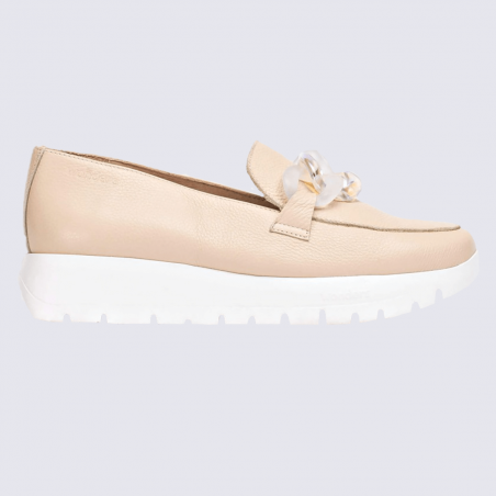 Mocassins Wonders mocassins chaine tendances femme en cuir beige