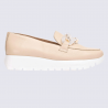 Mocassins Wonders, mocassins chaine tendances femme en cuir beige Mocassins Wonders, mocassins chaine tendances femme en cuir beige