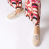 Mocassins Wonders, mocassins chaine tendances femme en cuir beige Mocassins Wonders, mocassins chaine tendances femme en cuir beige