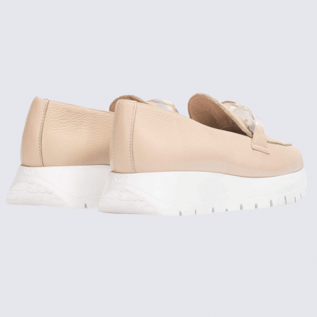 Mocassins Wonders, mocassins chaine tendances femme en cuir beige Mocassins Wonders, mocassins chaine tendances femme en cuir beige