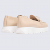Mocassins Wonders, mocassins chaine tendances femme en cuir beige Mocassins Wonders, mocassins chaine tendances femme en cuir beige