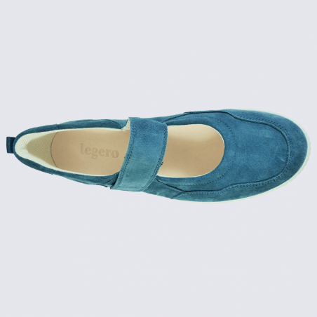 Ballerines Legero, ballerines à brides été femme en cuir bleu