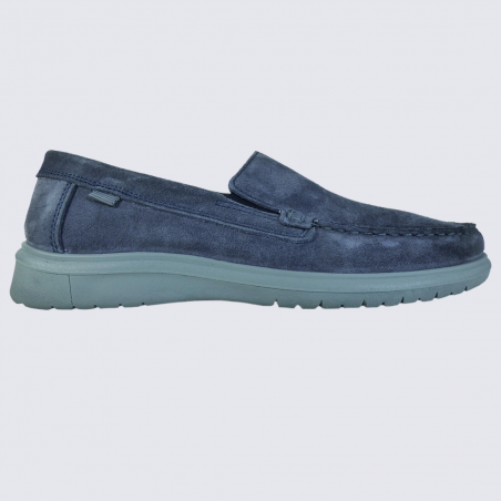 Mocassins Ara, mocassins tendances homme en cuir bleu jeans