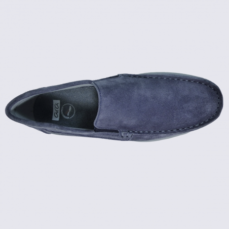 Mocassins Ara, mocassins tendances homme en cuir bleu jeans