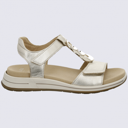 Sandales Ara, sandales tendances femme en cuir doré