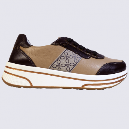 Baskets Ara, baskets sportives femme en cuir marron Baskets Ara, baskets sportives femme en cuir marron
