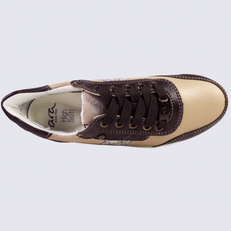 Baskets Ara, baskets sportives femme en cuir marron Baskets Ara, baskets sportives femme en cuir marron