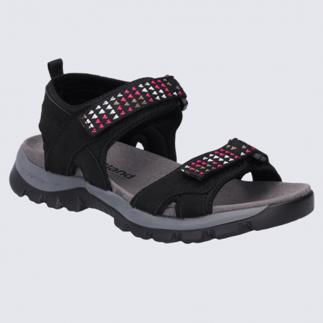 Sandales Westland by Josef Seibel, sandales confortables femme en cuir et textile noir