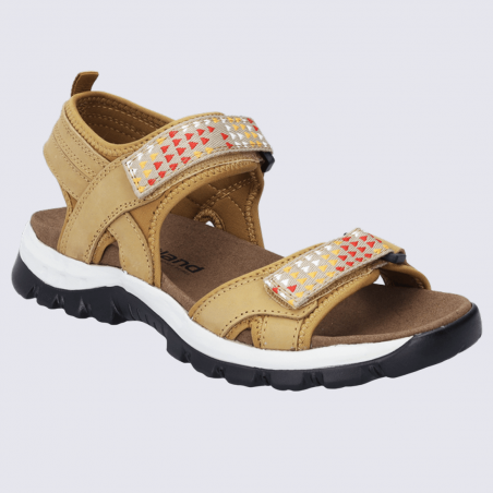 Sandales Westland by Josef Seibel, sandales confortables femme en cuir et textile beige