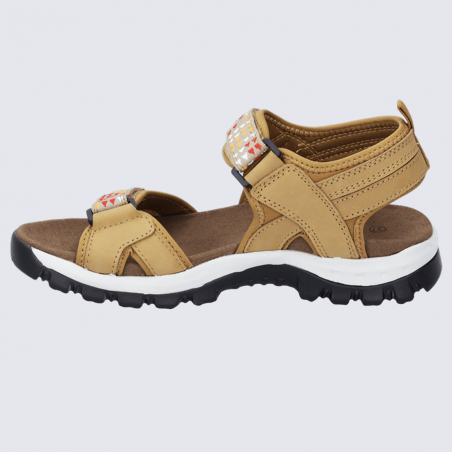 Sandales Westland by Josef Seibel, sandales confortables femme en cuir et textile beige