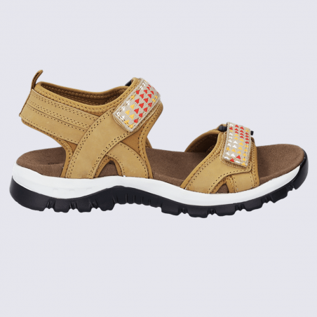 Sandales Westland by Josef Seibel, sandales confortables femme en cuir et textile beige