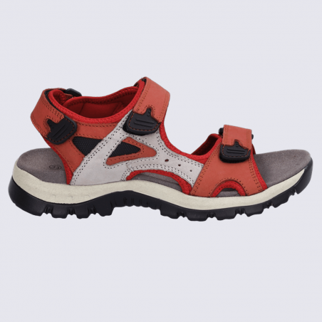 Sandales Westland by Josef Seibel, sandales sport femme en cuir et textile rouge