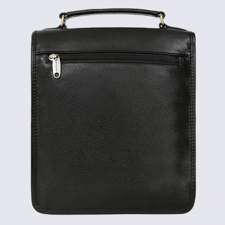 Sac Hexagona, baisenville pour homme en cuir noir