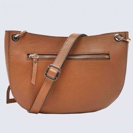 Sac à bandoulière Etrier, sac à bandoulière minimaliste femme en cuir camel