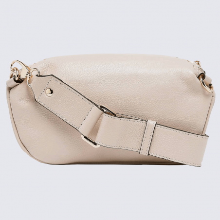 Sac banane Etrier, sac banane élégant femme en cuir blanc