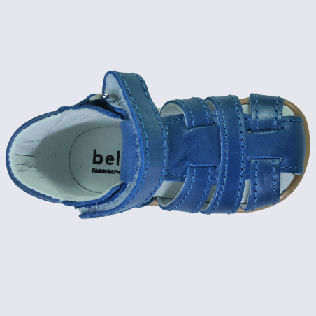 Sandales Bellamy, sandales tropéziennes garçons en cuir jeans