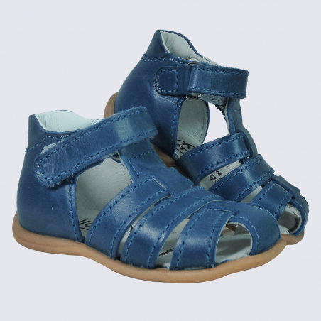 Sandales Bellamy, sandales tropéziennes garçons en cuir jeans