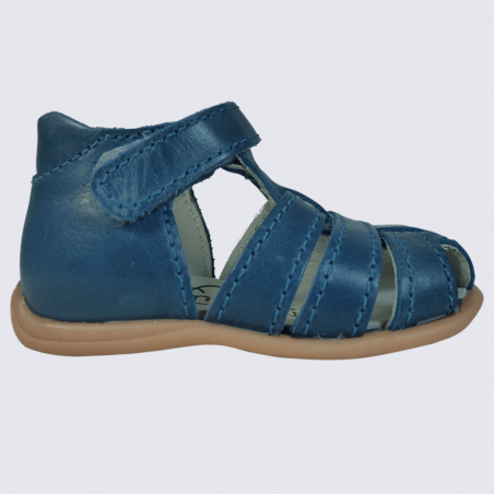 Sandales Bellamy, sandales tropéziennes garçons en cuir jeans