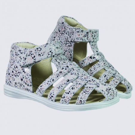 Sandales Bellamy, sandales tropéziennes fille en cuir liberty