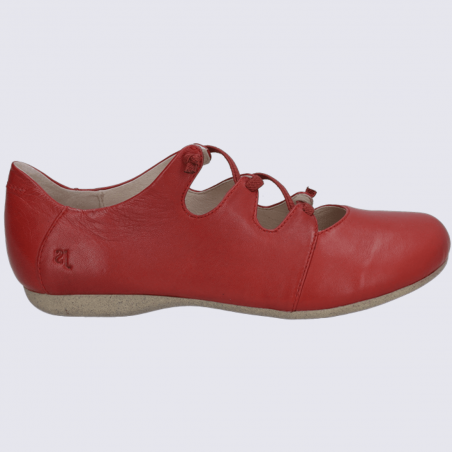 Ballerines Josef Seibel, ballerines légères femme en cuir rouge