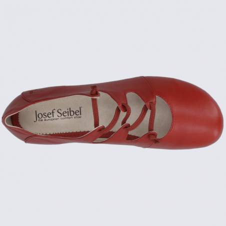 Ballerines Josef Seibel, ballerines légères femme en cuir rouge