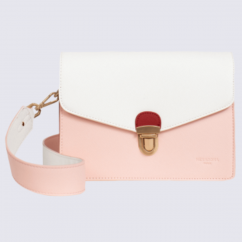 Sac à bandoulière Hexagona, sac à bandoulière ligne Monica femme rose