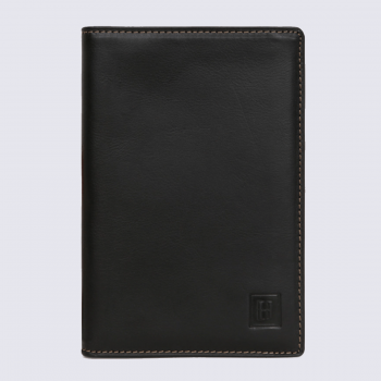 Portefeuilles Hexagona, portefeuilles unisexe en cuir noir