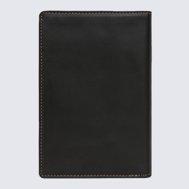 Portefeuilles Hexagona, portefeuilles unisexe en cuir noir