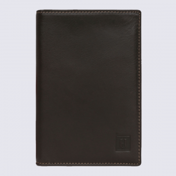 Portefeuilles Hexagona, portefeuilles unisexe en cuir marron