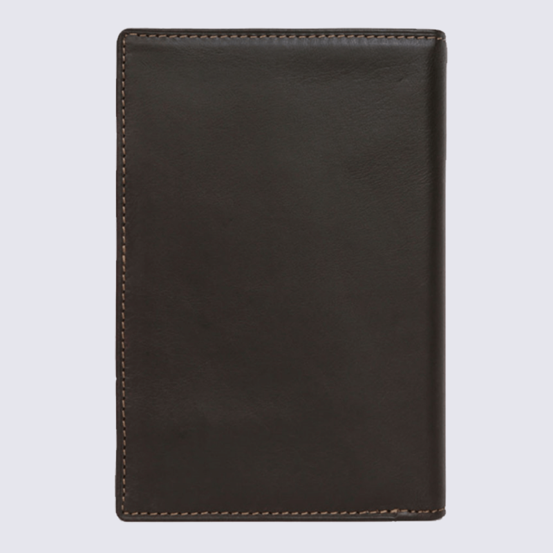 Portefeuilles Hexagona, portefeuilles unisexe en cuir marron