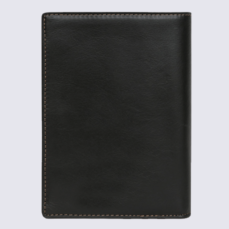 Portefeuilles Hexagona, portefeuilles élégant unisexe en cuir noir