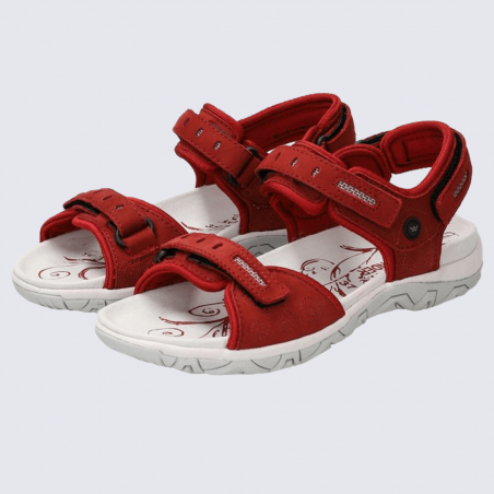 Sandales Allrounder, sandales à velcro sportives femme rouge