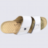 Mules Vital, mules ouvertes à talons compensés conforts femme en cuir blanc Mules Vital, mules ouvertes à talons compensés conforts femme en cuir blanc