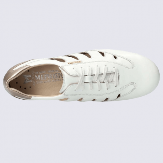 Baskets Valentino Femme Blanc Or Métallisé Pointure 38 - Occasion Très Bon état