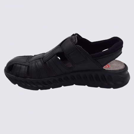 Sandales Ara, sandales confortables homme en cuir noir