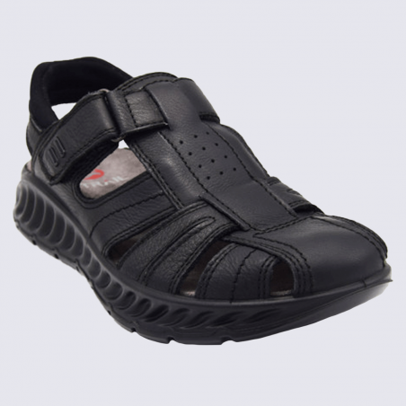Sandales Ara, sandales confortables homme en cuir noir