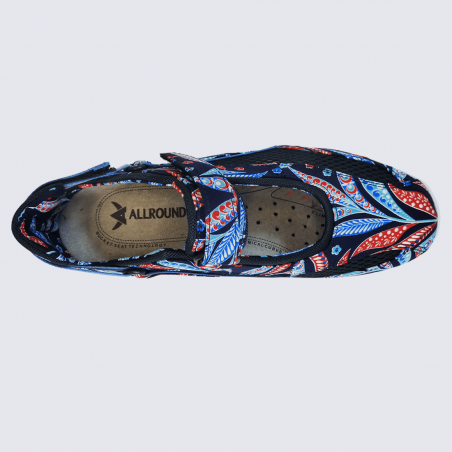 Chaussures Allrounder, chaussures de marche d'été imprimé floral femme bleu