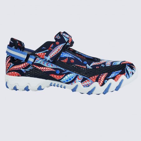 Chaussures Allrounder, chaussures de marche d'été imprimé floral femme bleu