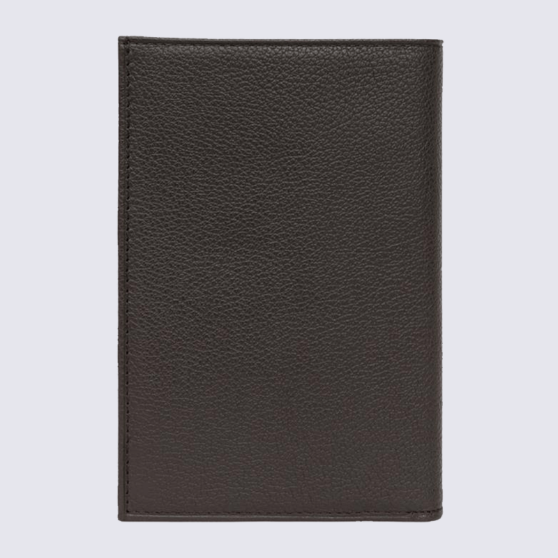 Portefeuilles Hexagona, portefeuilles élégant 3 volets mixte en cuir marron