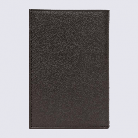 Portefeuilles Hexagona, portefeuilles élégant 3 volets mixte en cuir marron