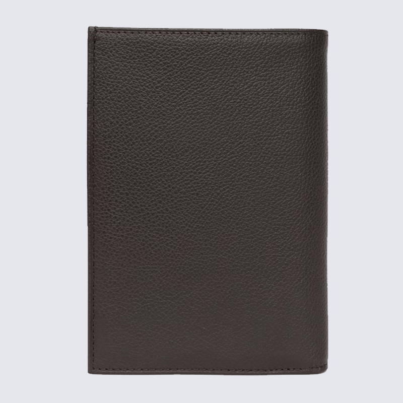 Portefeuilles Hexagona, portefeuilles pratique 2 volets mixte en cuir marron foncé